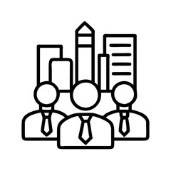 modern business icon, modern business line art - simple line art of modern business, perfect for modern business logos and icons and themed design 