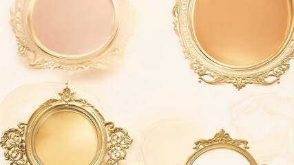 vintage gorgeous gold frame frames decorative shiny watercolor set illustration antique art background baroque border card decor decoration decorative design elegance element frame geometric gold - Powered by Adobe