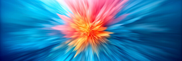 Holi festival. Vibrant abstract burst with teal and coral radiance