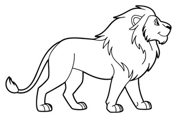 lion outline drawing