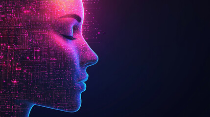 Abstract AI circuit board background showcasing technology connecting electronic elements, symbolizing the fusion of computing power and innovation in modern electronics. A blurred caption space invit