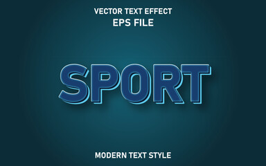 Sport Luxary Vector Text Effect