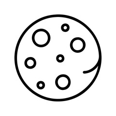 moon flat icon, moon flat line art - simple line art of moon flat, perfect for moon flat logos and icons and themed design 