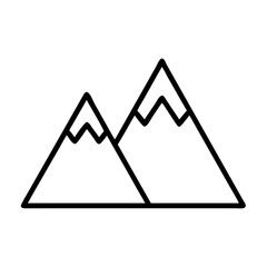 mountain icon, mountain line art - simple line art of mountain, perfect for mountain logos and icons and themed design 