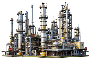 oil refinery plant in the morning