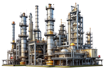 oil refinery plant in the morning