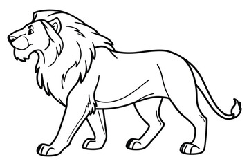 lion outline drawing