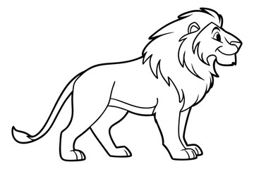 lion outline drawing