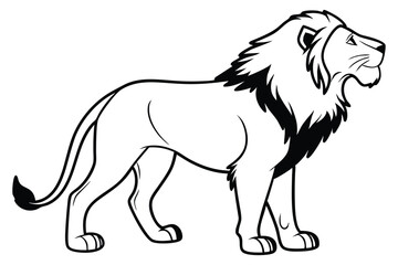 lion outline drawing