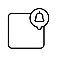 notification icon, notification line art - simple line art of notification, perfect for notification logos and icons and themed design 