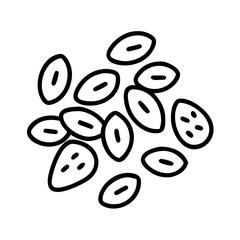 oats icon, oats line art - simple line art of oats, perfect for oats logos and icons and themed design 