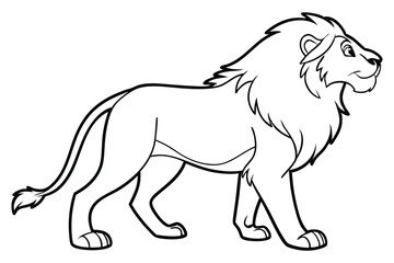 lion outline drawing