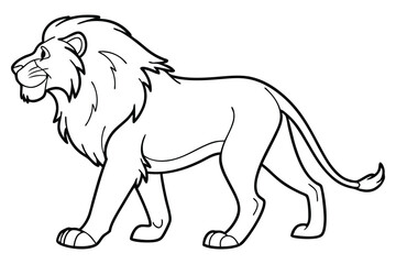 lion outline drawing