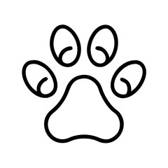 Obraz premium paw icon, paw line art - simple line art of paw, perfect for paw logos and icons and themed design 