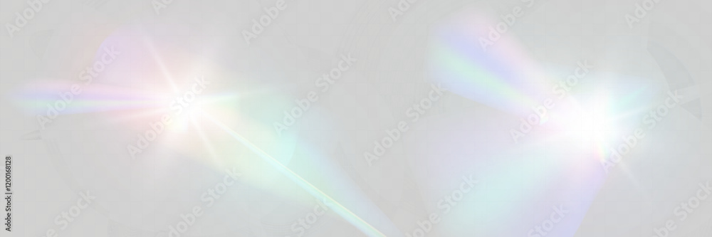 Wall mural bright glowing light burst with soft edges and subtle rays on a transparent background, suitable for