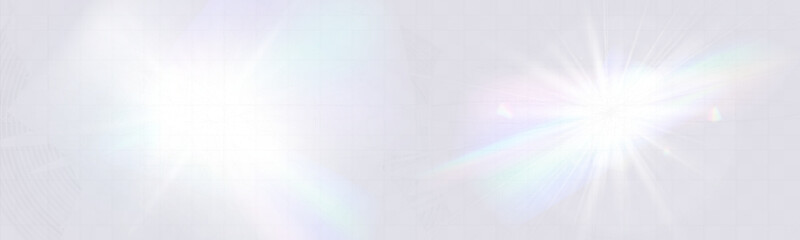 Bright glowing light burst with soft edges and subtle rays on a transparent background, suitable for overlays and design projects.