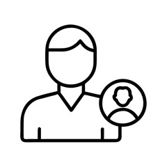 Obraz premium person icon, person line art - simple line art of person, perfect for person logos and icons and themed design 
