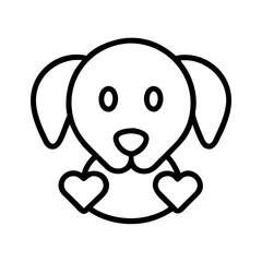 pet icon, pet line art - simple line art of pet, perfect for pet logos and icons and themed design 
