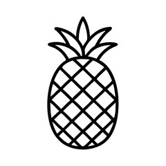 Obraz premium pineapple icon, pineapple line art - simple line art of pineapple, perfect for pineapple logos and icons and themed design 
