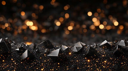 Modern black and gold gradient background with a blurred effect symbolizes sophistication and clarity. The empty space on the side evokes possibilities, focus, and professional innovation.
