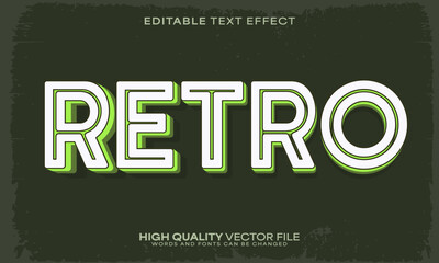 Retro classic text effect, editable text effect and vintage 3d font style bold shadow oldschool poster design
