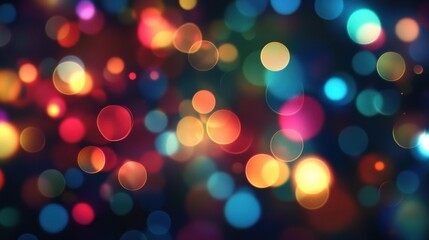 Obraz premium Vibrant bokeh lights in warm colors