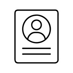 profile icon, profile line art - simple line art of profile, perfect for profile logos and icons and themed design 