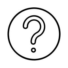 question mark icon, question mark line art - simple line art of question mark, perfect for question mark logos and icons and themed design 