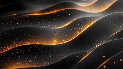 Modern black and gold gradient background with a blurred effect symbolizes sophistication and clarity. The empty space on the side evokes possibilities, focus, and professional innovation.

