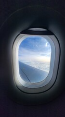 view from window of airplane