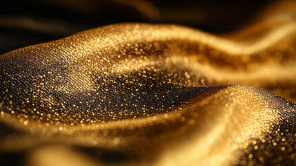 Modern black and gold gradient background with a blurred effect symbolizes sophistication and clarity. The empty space on the side evokes possibilities, focus, and professional innovation.
