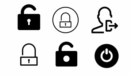 icon set of logout 