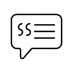 quote icon, quote line art - simple line art of quote, perfect for quote logos and icons and themed design 