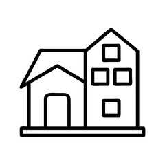 real estate icon, real estate line art - simple line art of real estate, perfect for real estate logos and icons and themed design 