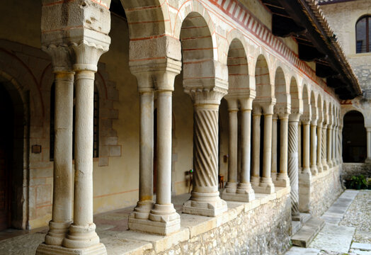 Cistercian Abbey of Santa Maria di Follina. The Cloister. Follina. Italy.