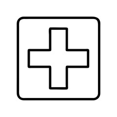  cross sign icon, cross sign line art - simple line art of cross sign, perfect for cross sign logos and icons and themed design 