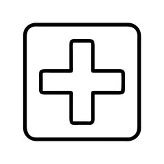  cross sign icon, cross sign line art - simple line art of cross sign, perfect for cross sign logos and icons and themed design 