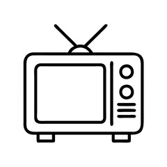 retro tv xxl icon, retro tv xxl line art - simple line art of retro tv xxl, perfect for retro tv xxl logos and icons and themed design 