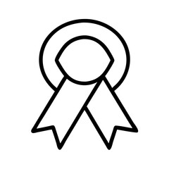 ribbon icon, ribbon line art - simple line art of ribbon, perfect for ribbon logos and icons and themed design 