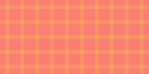 Vibrant coral and gold plaid pattern. Perfect for textile design, website backgrounds, or crafting projects.  This seamless texture offers a cheerful and modern aesthetic.