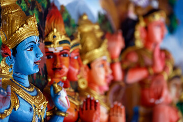 Sri Maha Mariamman Hindu Temple  founded in 1873. Hindu God Krishna. Kuala Lumpur. Malaysia.