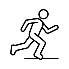 running man icon, running man line art - simple line art of running man, perfect for running man logos and icons and themed design 