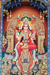 Sri Maha Mariamman Hindu Temple  founded in 1873.  Kuala Lumpur. Malaysia.