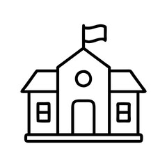 school education icon, school education line art - simple line art of school education, perfect for school education logos and icons and themed design 