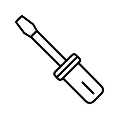 screwdriver icon, screwdriver line art - simple line art of screwdriver, perfect for screwdriver logos and icons and themed design 