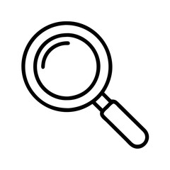 search loupe icon, search loupe line art - simple line art of search loupe, perfect for search loupe logos and icons and themed design 