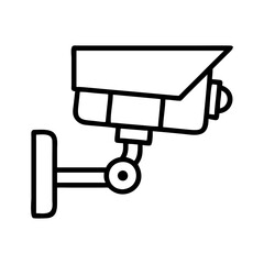 security camera icon, security camera line art - simple line art of security camera, perfect for security camera logos and icons and themed design 