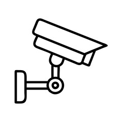 security camera icon, security camera line art - simple line art of security camera, perfect for security camera logos and icons and themed design 