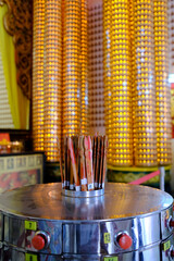 Thean Hou Chinese Temple. Kau Chim or Lottery poetry is a fortune telling practice that originated in China. Kuala Lumpur. Malaysia.