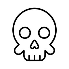 skull icon, skull line art - simple line art of skull, perfect for skull logos and icons and themed design 